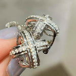 Intertwined Knot Pavé Stud Earrings - floysun