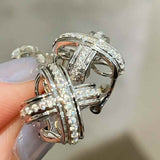 Intertwined Knot Pavé Stud Earrings - floysun