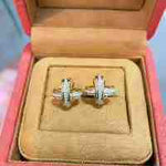 Intertwined Knot Pavé Stud Earrings - floysun