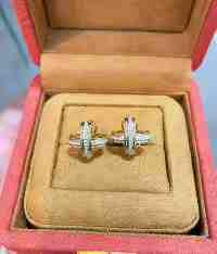 Intertwined Knot Pavé Stud Earrings - floysun