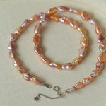 Iridescent Keshi Pearl Necklace without Spacers - floysun