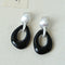 Irregular Black Onyx Hollow Drop Earrings - floysun