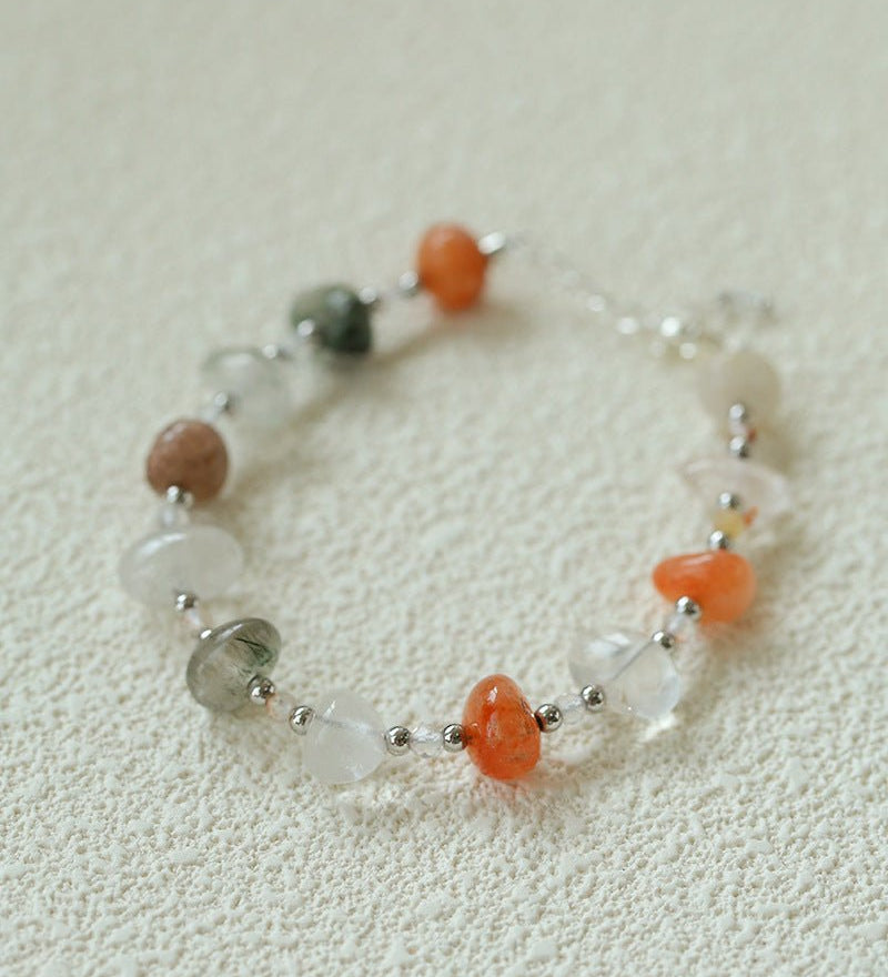 Irregular Colored Crystal Quartz Beaded Bracelet - floysun