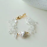 Irregular Crystal Baroque Pearl Bracelet - floysun