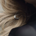 Irregular Hollow Crescent Slider Necklace - floysun