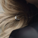 Irregular Hollow Crescent Slider Necklace - floysun