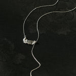 Irregular Hollow Crescent Slider Necklace - floysun