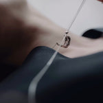 Irregular Hollow Crescent Slider Necklace - floysun