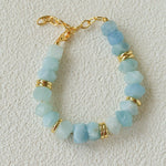 Irregular Raw Aquamarine Stackable Bracelet - floysun