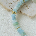 Irregular Raw Aquamarine Stackable Bracelet - floysun
