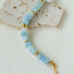 Irregular Raw Aquamarine Stackable Bracelet - floysun