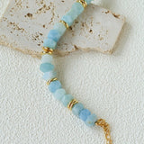 Irregular Raw Aquamarine Stackable Bracelet - floysun