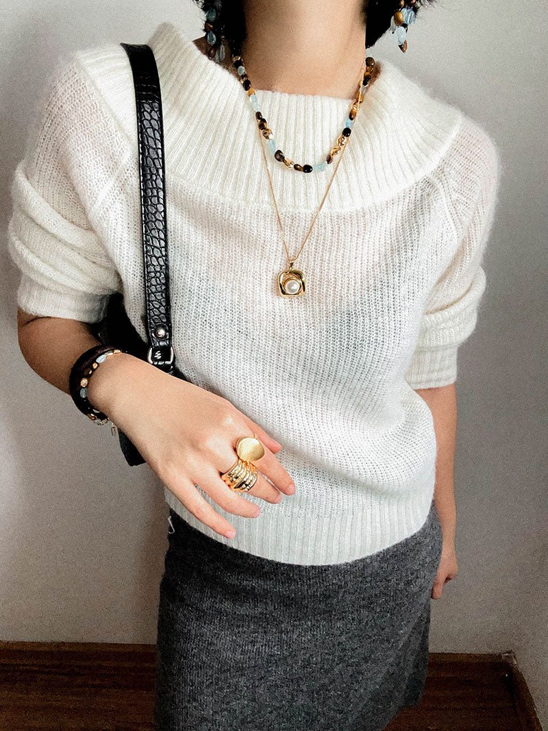 Irregular Tiger’s Eye & Aquamarine Bracelet - floysun