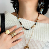 Irregular Tiger’s Eye & Aquamarine Bracelet - floysun