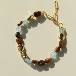 Irregular Tiger’s Eye & Aquamarine Bracelet - floysun