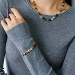 Irregular Tiger’s Eye & Aquamarine Bracelet - floysun