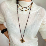 Irregular Tiger’s Eye & Aquamarine Necklace - floysun