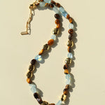 Irregular Tiger’s Eye & Aquamarine Necklace - floysun