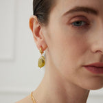 Irregular Yellow-green Resin Drop Earring - floysun