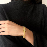 Italian Artisan Wire Bracelet in 925 Sterling Silver | Clover & Belt Buckle Designs - floysun