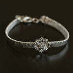 Italian Artisan Wire Bracelet in 925 Sterling Silver | Clover & Belt Buckle Designs - floysun