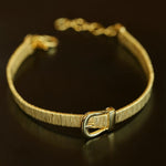 Italian Artisan Wire Bracelet in 925 Sterling Silver | Clover & Belt Buckle Designs - floysun