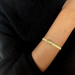 Italian Artisan Wire Bracelet in 925 Sterling Silver | Clover & Belt Buckle Designs - floysun