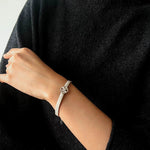 Italian Artisan Wire Bracelet in 925 Sterling Silver | Clover & Belt Buckle Designs - floysun