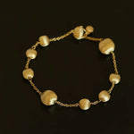 Italian Brushed Gold Ball Bracelet - floysun