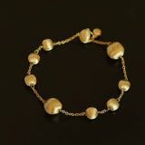 Italian Brushed Gold Ball Bracelet - floysun