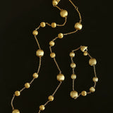 Italian Brushed Gold Ball Bracelet - floysun