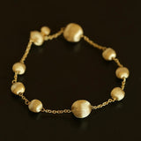 Italian Brushed Gold Ball Bracelet - floysun