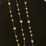 Italian Brushed Gold Ball Necklace - floysun