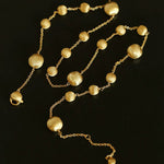 Italian Brushed Gold Ball Necklace - floysun