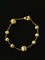 Italian Brushed Gold Bead & Swarovski Crystal Bracelet - floysun