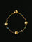 Italian Brushed Gold Bead & Swarovski Crystal Bracelet - floysun