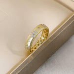 Italian Brushed S925 Gold - Plated Ring - floysun