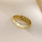 Italian Brushed S925 Gold - Plated Ring - floysun