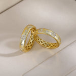 Italian Brushed S925 Gold - Plated Ring - floysun