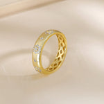 Italian Brushed S925 Gold - Plated Ring - floysun