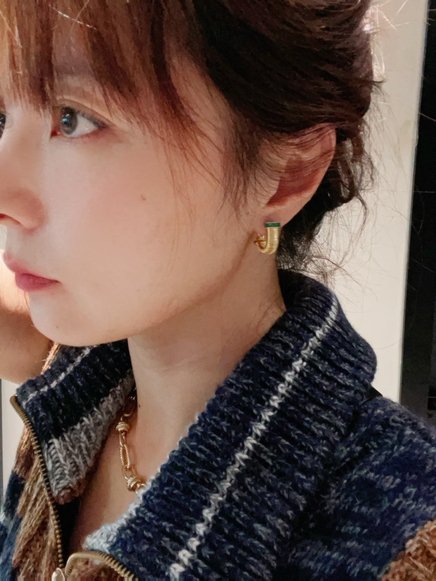 Italian Handmade Wire Wrapped Emerald & Ruby Earrings - floysun