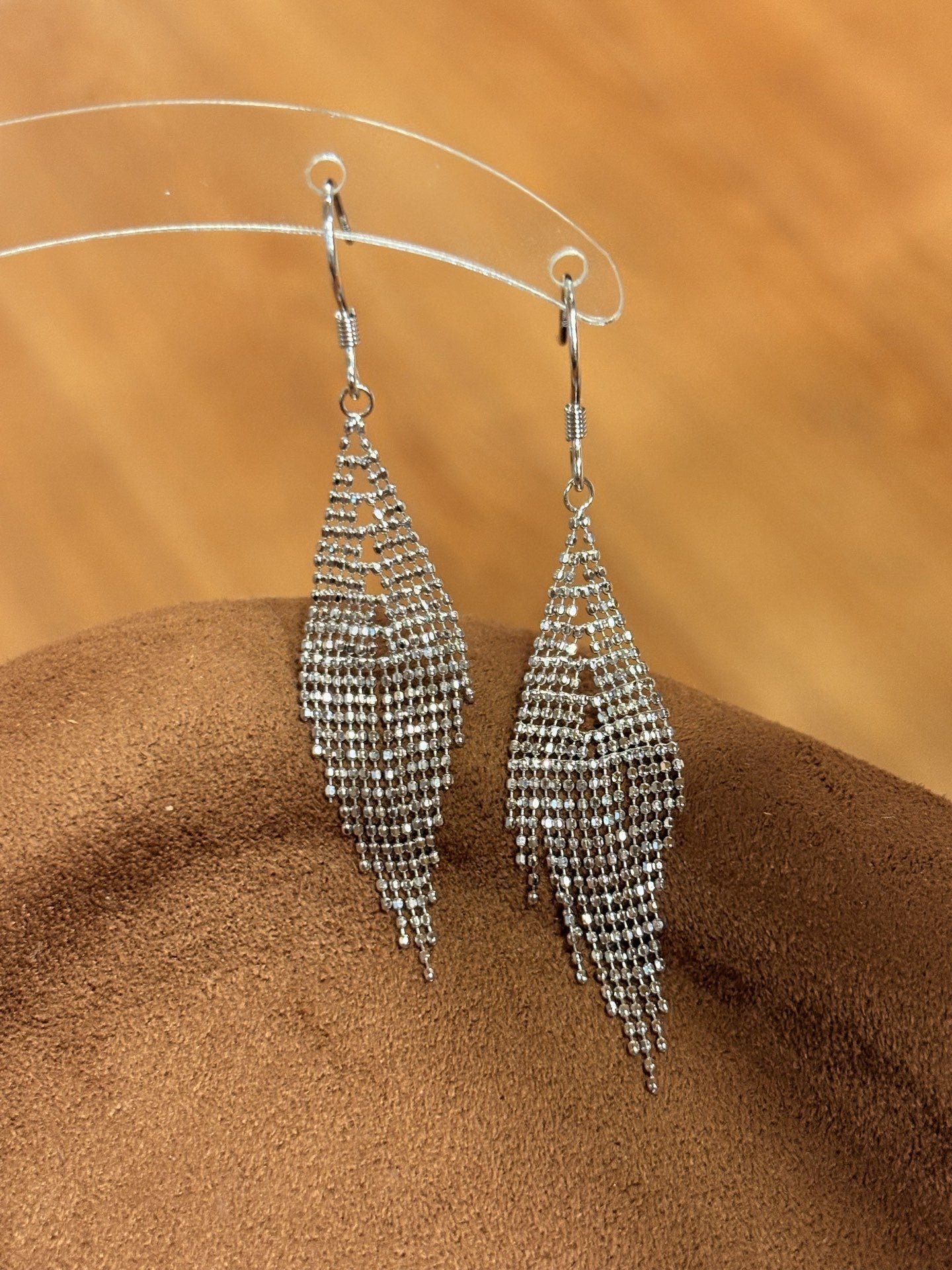 Italian Lace Beaded Tassel Earrings - S925 Sterling Silver 18K Gold Plated Dangle Drop Earrings - floysun