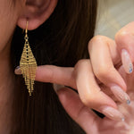 Italian Lace Beaded Tassel Earrings - S925 Sterling Silver 18K Gold Plated Dangle Drop Earrings - floysun
