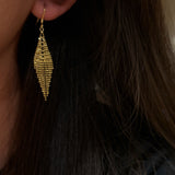 Italian Lace Beaded Tassel Earrings - S925 Sterling Silver 18K Gold Plated Dangle Drop Earrings - floysun