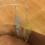 Italian Lace Beaded Tassel Earrings - S925 Sterling Silver 18K Gold Plated Dangle Drop Earrings - floysun