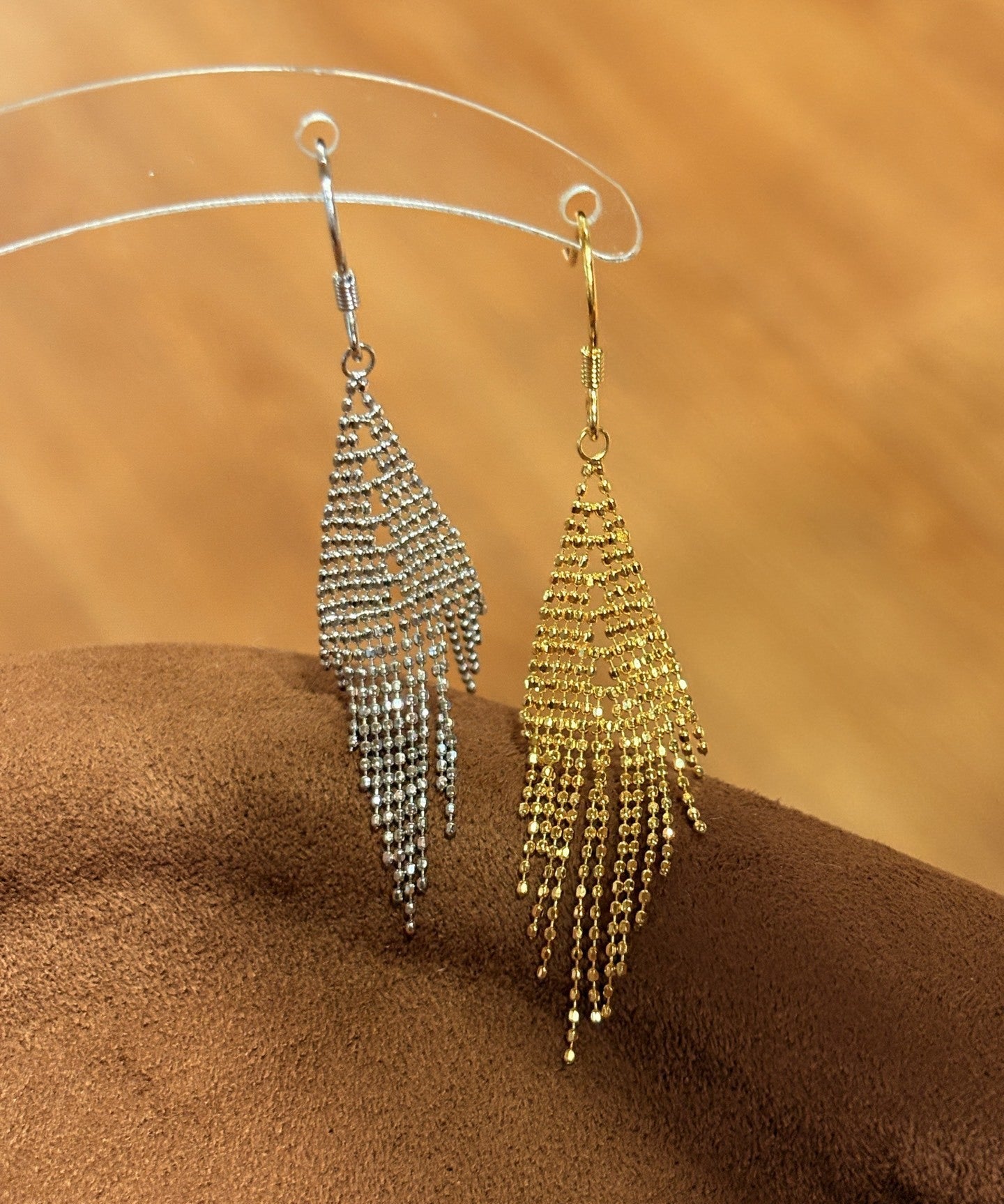 Italian Lace Beaded Tassel Earrings - S925 Sterling Silver 18K Gold Plated Dangle Drop Earrings - floysun