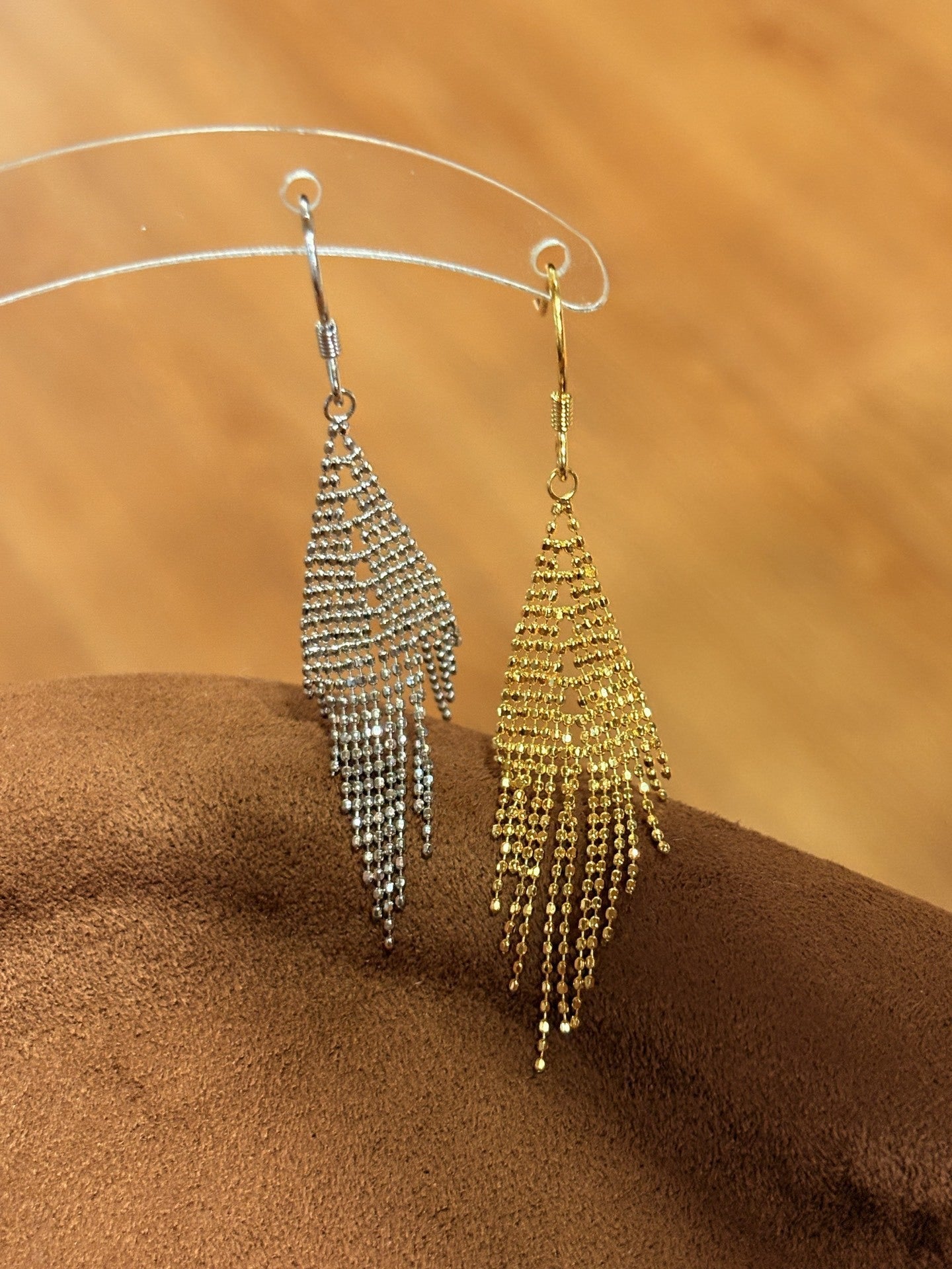Italian Lace Beaded Tassel Earrings - S925 Sterling Silver 18K Gold Plated Dangle Drop Earrings - floysun