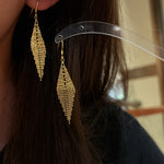 Italian Lace Beaded Tassel Earrings - S925 Sterling Silver 18K Gold Plated Dangle Drop Earrings - floysun