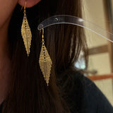 Italian Lace Beaded Tassel Earrings - S925 Sterling Silver 18K Gold Plated Dangle Drop Earrings - floysun
