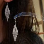 Italian Lace Beaded Tassel Earrings - S925 Sterling Silver 18K Gold Plated Dangle Drop Earrings - floysun